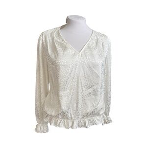 Chenault Cream Textured Blouse size L